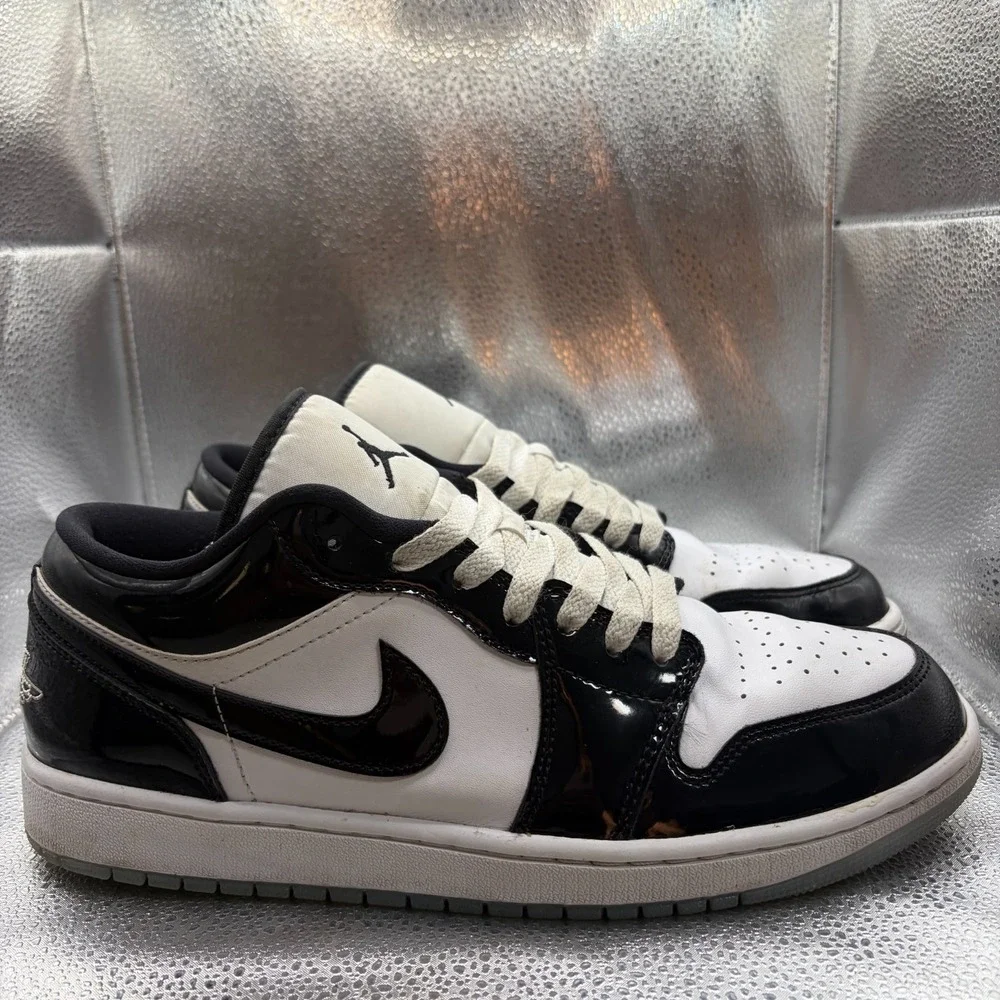 Size 11 Jordan 1 Low SE Concord White Black Mens Lace-Up Shoes DV1309-100
